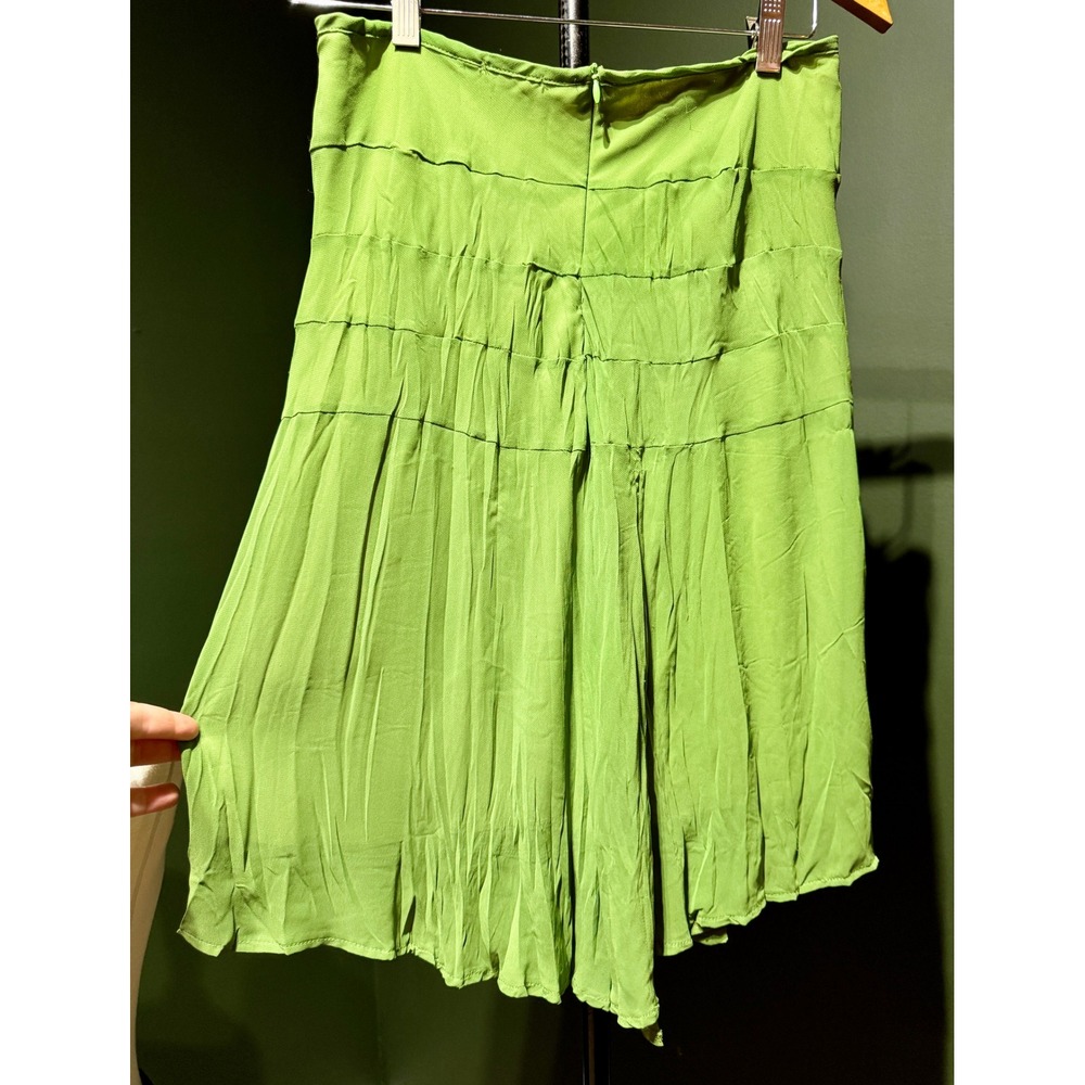 Twenty One Green Tiered‎ Ruffle Boho Cottagecore Midi Skirt Women's S - Picture 3 of 6